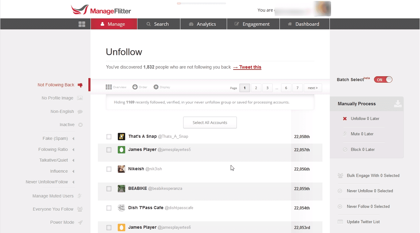 manage!    flitter twitter unfollow follow bulk - bulk follow unfollow instagram