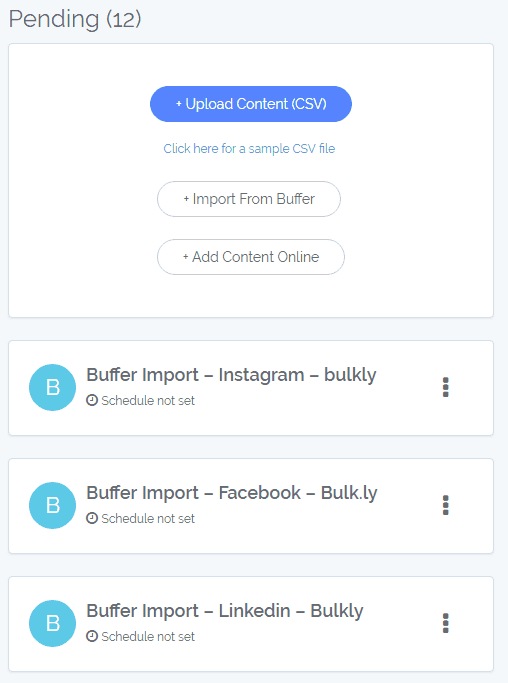 imported buffer content