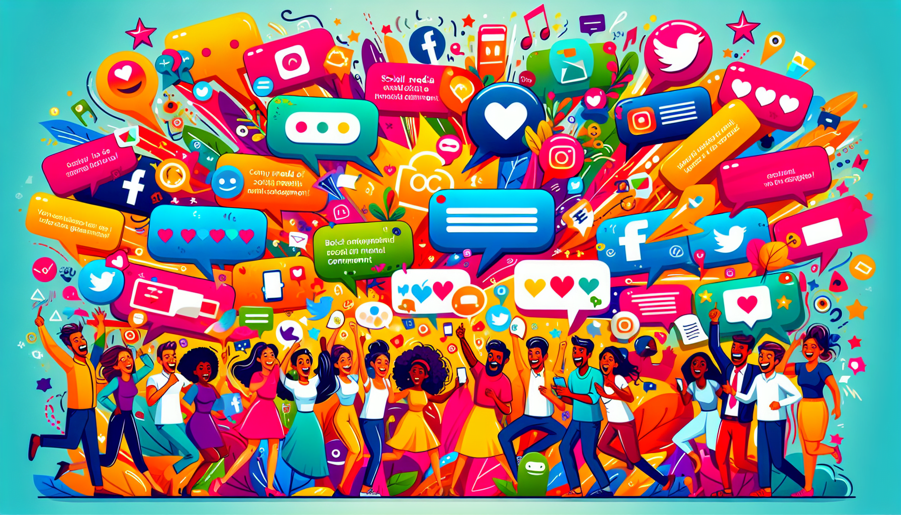 An engaging illustration of best practices for social media engagement.