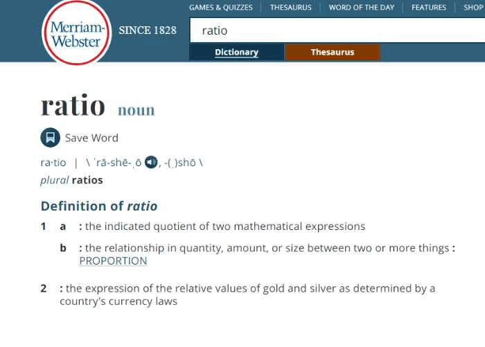 What Does Ratio Mean In Social Studies