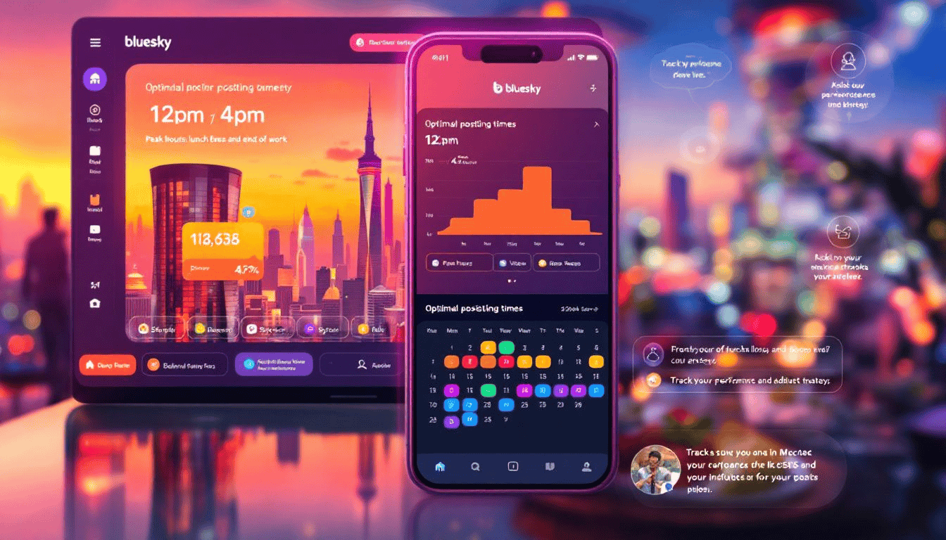 Tips for effective posting on Bluesky, including optimal times and content variety.