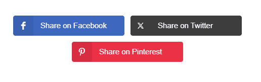 Examples of social media buttons with CTA text