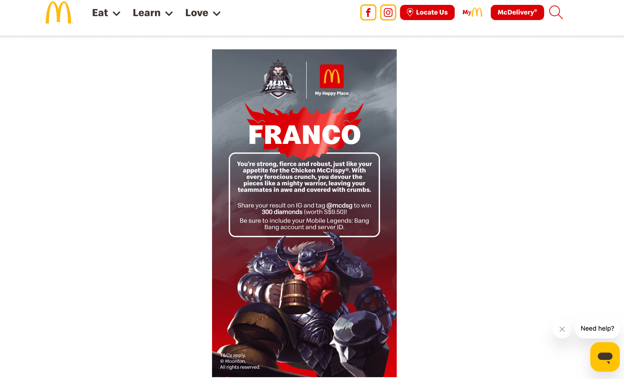 McDonald’s quiz results